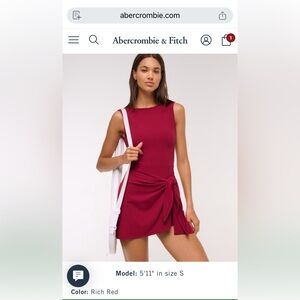 Abercrombie YPB red Sleeveless Dress